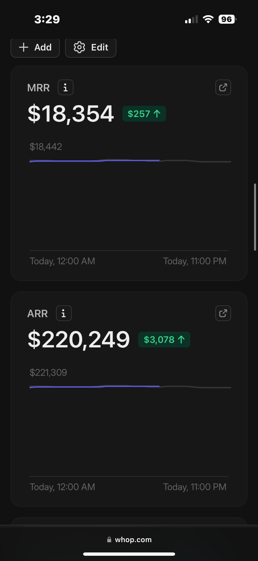 Member results screenshot