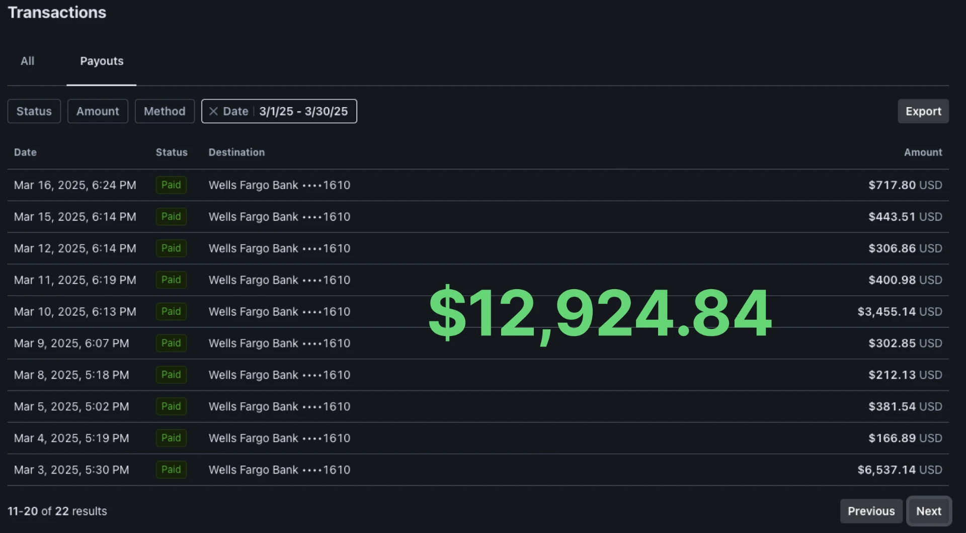CapperLaunch payout screenshot 3